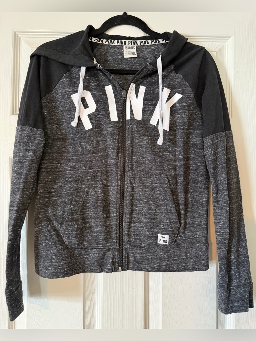 Victoria's Secret PINK Black and White Logo Sweatshirt